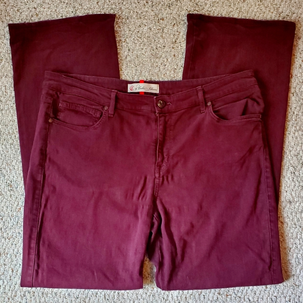Cj by Cookie Johnson Burgundy Jeans